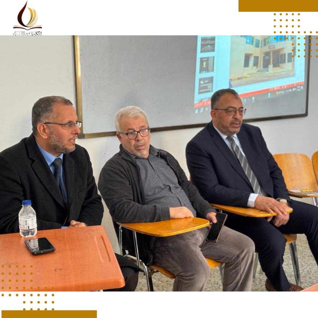 زيارة اللجنة العلمية المكلفة للقاعات الدراسية بقسم الترجمة بكلية اللغات جامعة مصراتة