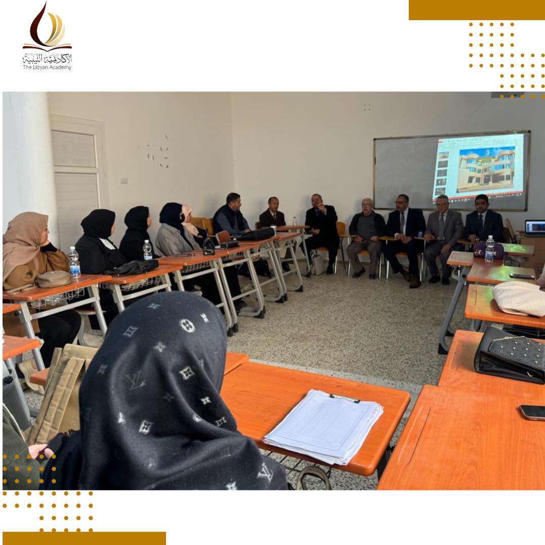 زيارة اللجنة العلمية المكلفة للقاعات الدراسية بقسم الترجمة بكلية اللغات جامعة مصراتة